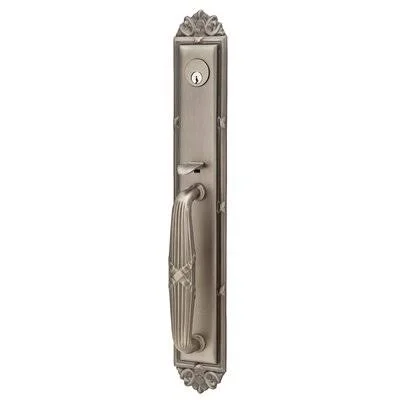 Emtek 4921EBUS15A Imperial Double Cylinder Keyed Entry Handleset Interior Knob/Lever Type: Ebony Porcelain - Finish: Antique Nick