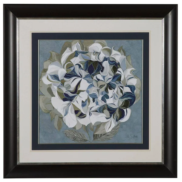 Bassett Mirror 9900-030BEC Framed Art Elegant Hydrangeas II - Transitio