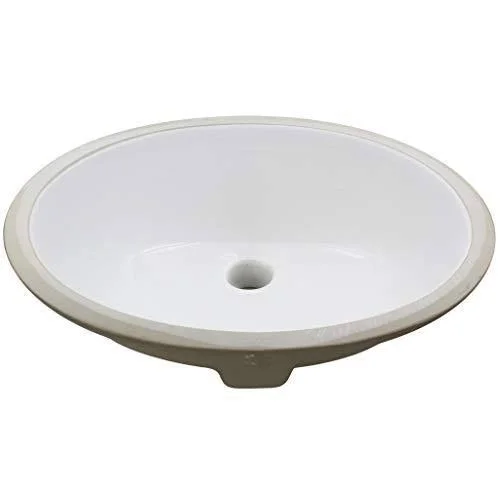 Novatto 19.5 in. Oval Undermount Porcelain Bathroom Sink in White with Overflow Drain in Oil Rubbed Bronze