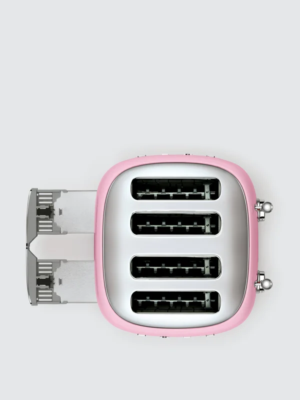 Smeg 4x4 Slot Toaster - Pink