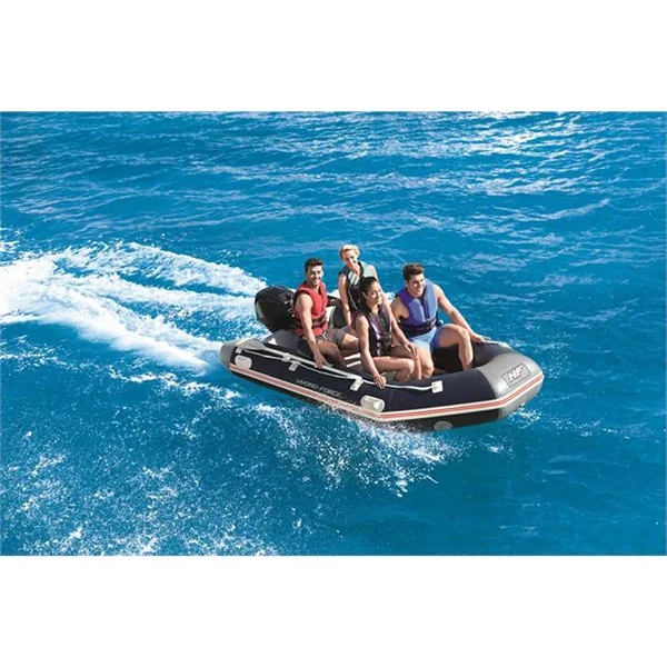 Bestway Hydro Force 65049E Mirovia Pro 130 inch Inflatable Boat Raft with Oars, Blue