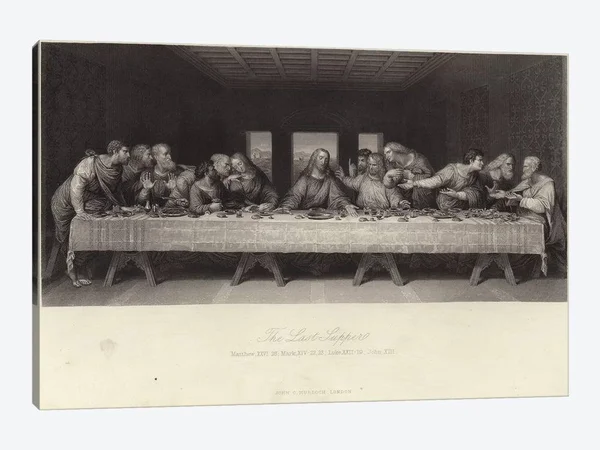 Leonardo Da Vinci Canvas Wall Decor Prints - The Last Supper ( People > Religious Figures > Jesus Christ art)