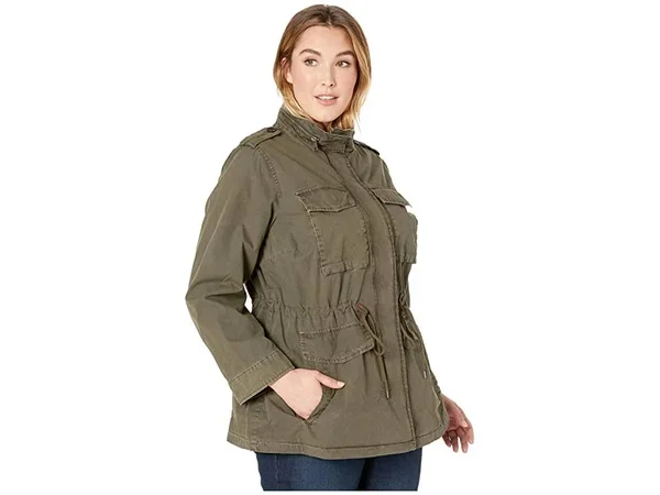 Levi&s Plus Size Parachute Cotton Military Jacket (Army Green) Women's Coat