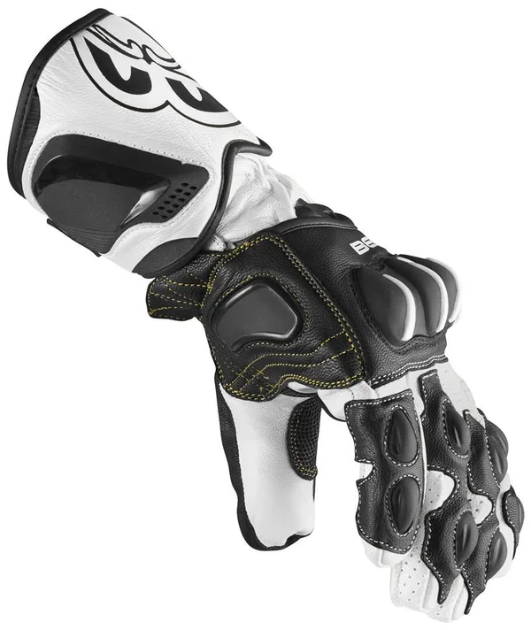 Berik Thunar Evo Motorcycle Gloves, black-white, Size 2XL