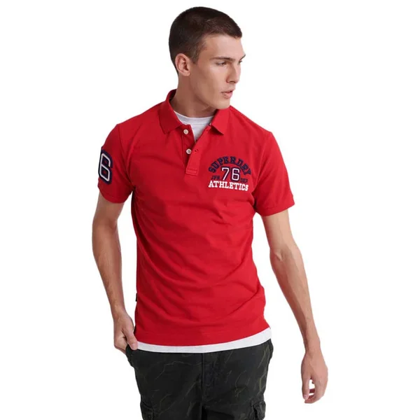Superdry Classic Superstate Men's Polo Shirt - Red