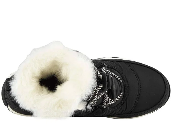 Sorel Youth Whitney Short Lace Boot - 3 - Black, Sea Salt