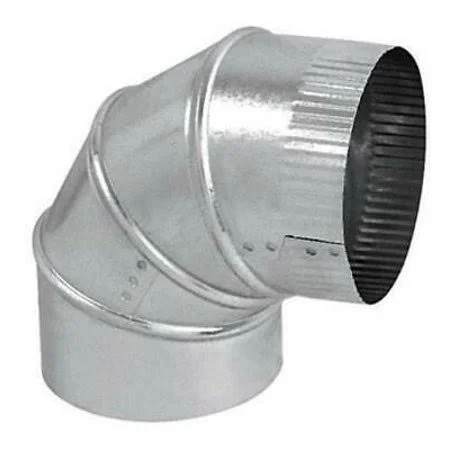 8unit Gray Metal 4-26-302 90 Degree Adjustable Elbow - 26 Gauge, Galvanized