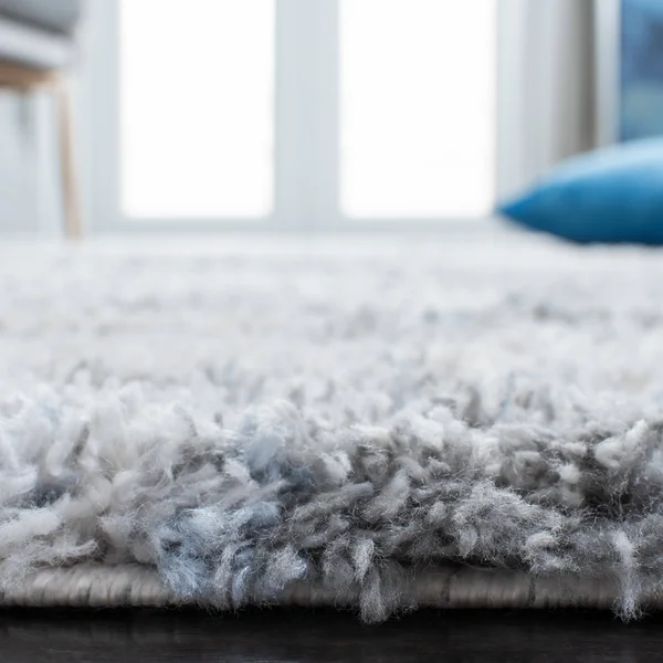 Safavieh Berber Shag Veena Abstract 1.25-Inch Thick Rug - 6&7x22 x 6&7x22 Round - Ivory/Grey