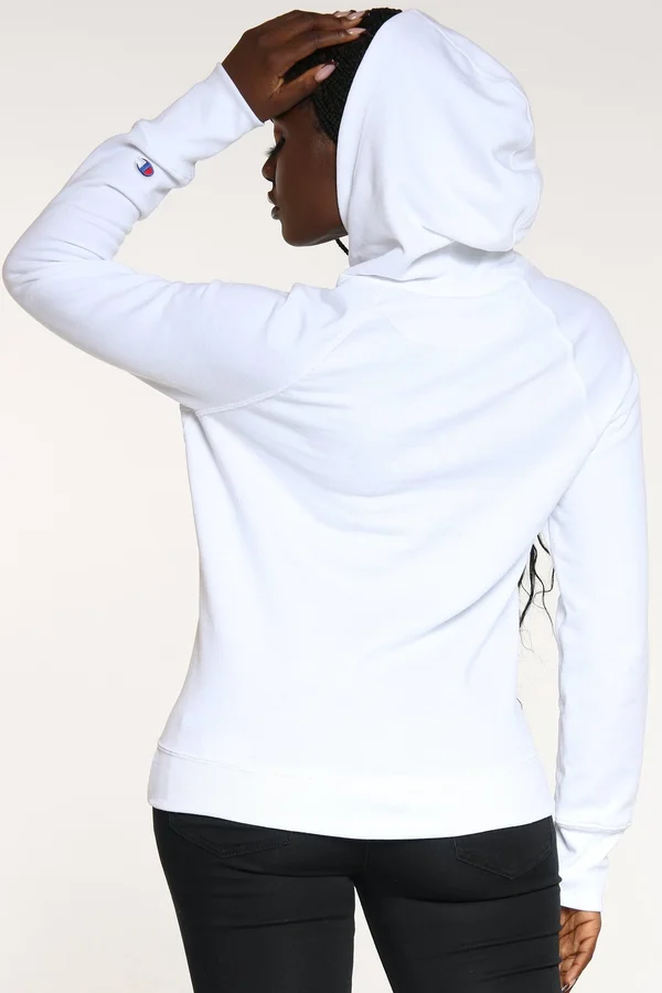 Champion Women's Powerblend Graphic Hoodie - Large, White