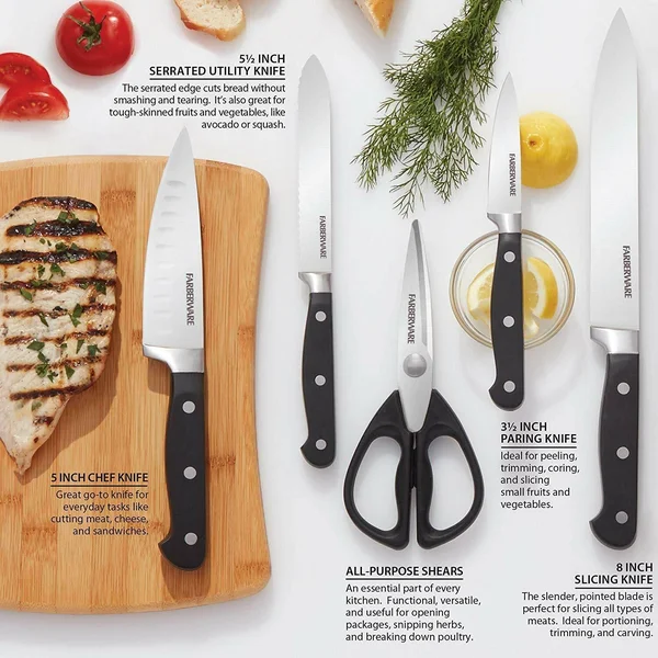 Farberware Edgekeeper Pro 13-Piece Self-Sharpening Knife Block Set
