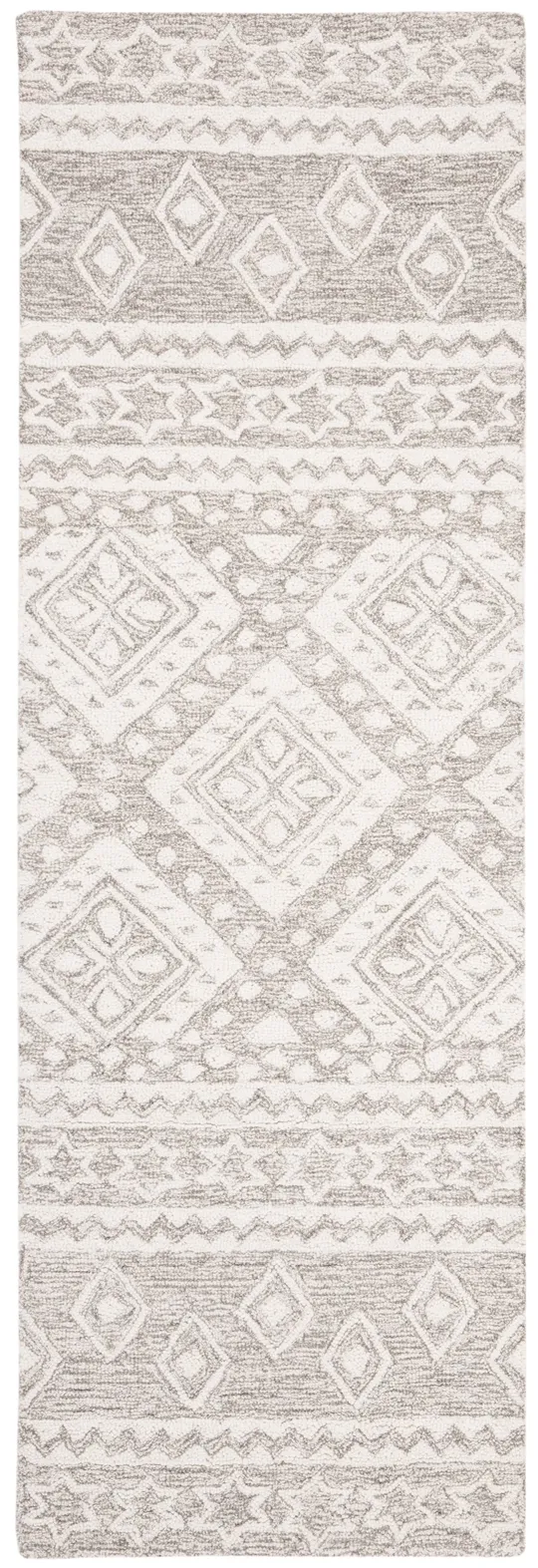 Safavieh Micro-Loop MLP501F 2&6x22 x 4&0x22 Grey - Ivory Area Rug