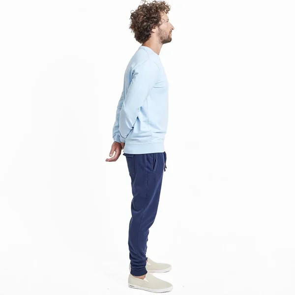 Goodlife Men's Micro Terry Crewneck Sweatshirt - LT. Heather Grey