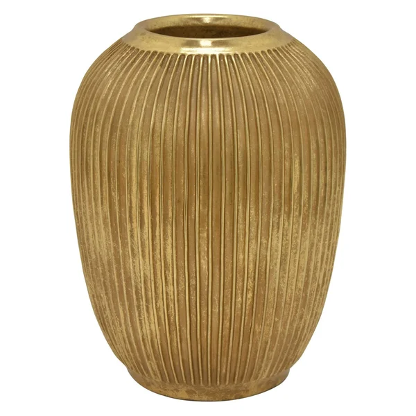 Plutus Brands PBTH92144 Resin Decorative Vase Gold, 12 x 12 x 15