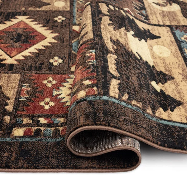 Home Dynamix Buffalo Bear Rustic Area Rug - 5&2x22x7&2x22