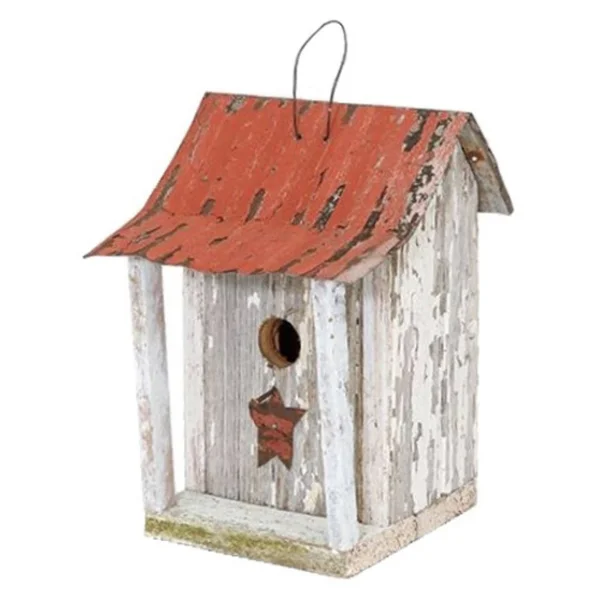 Home Bazaar Beavertown Bird Shack, White