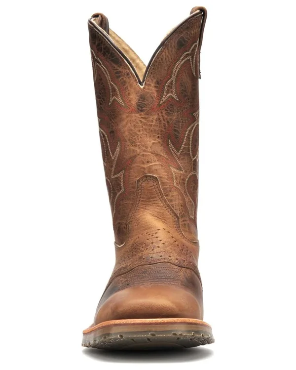 Double H Men's Wide Square Toe Ice Roper - Brown