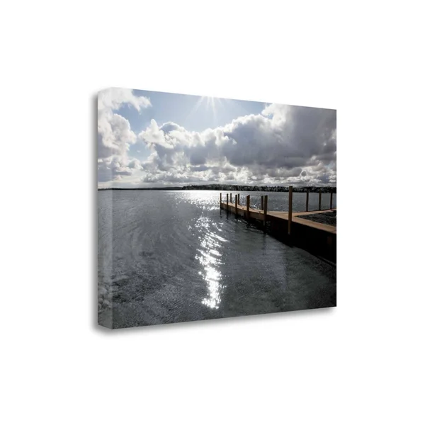 Tangletown Fine Art Sunrise at Crooked Lake by Monte Nagler Giclee Print on Gallery Wrap Canvas, 29x22 x 20x22 - Multi