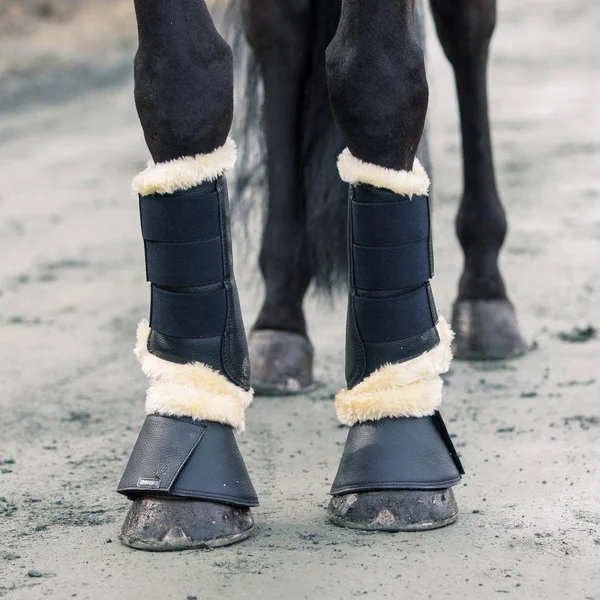 Horze Signature Bell Boots - L, Black