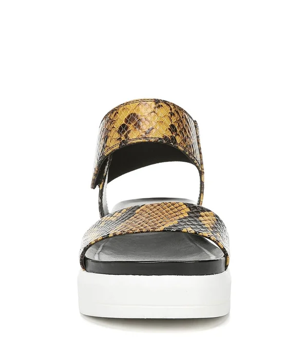 Franco Sarto Women's Kana Platform Sandal, Yellow Leather