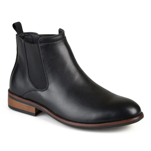 Men's Vance Co. Mens Round Toe High Top Chelsea Dress Boots 13 Black Medium