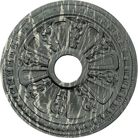 18 1/8 inchod 3 5/8 inchid x 1 1/8 inchp Raymond Ceiling Medallion (Fits Canopies Up to 5 1/8 inch) - Hand-Painted Painted Turtle