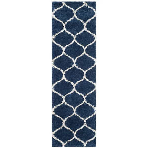 Safavieh Hudson Shag SGH280L Slate Blue/Ivory 6& x 9& Area Rug