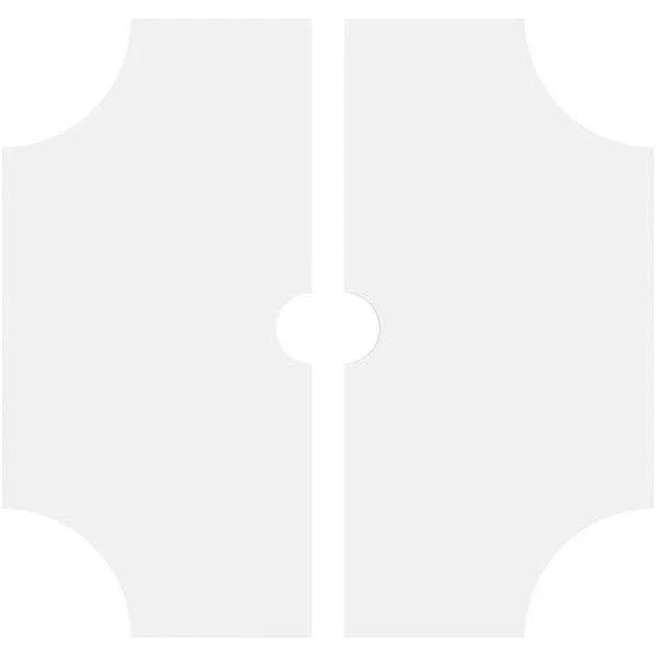 26 inchod x 3 inchid x 8 1/2 inchc x 1 inchp Haus Architectural Grade PVC Contemporary Ceiling Medallion - Two Piece