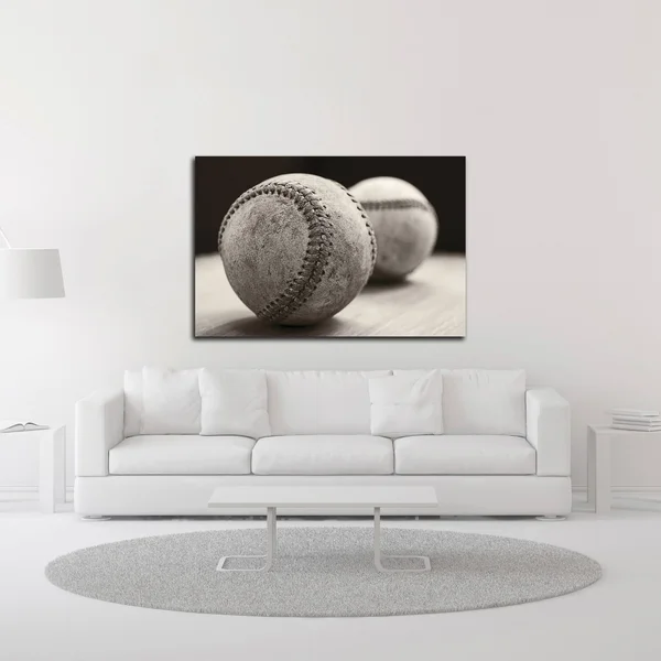 Old Baseballs by Edward M. Fielding - Print on Canvas, Ready to Hang