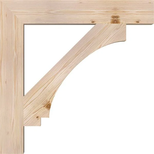 Ekena Millwork BKT06X36X36IMP05SDF 5 1/2x22W x 36x22D x 36x22H Imperial Block Smooth BRACKET - Douglas Fir