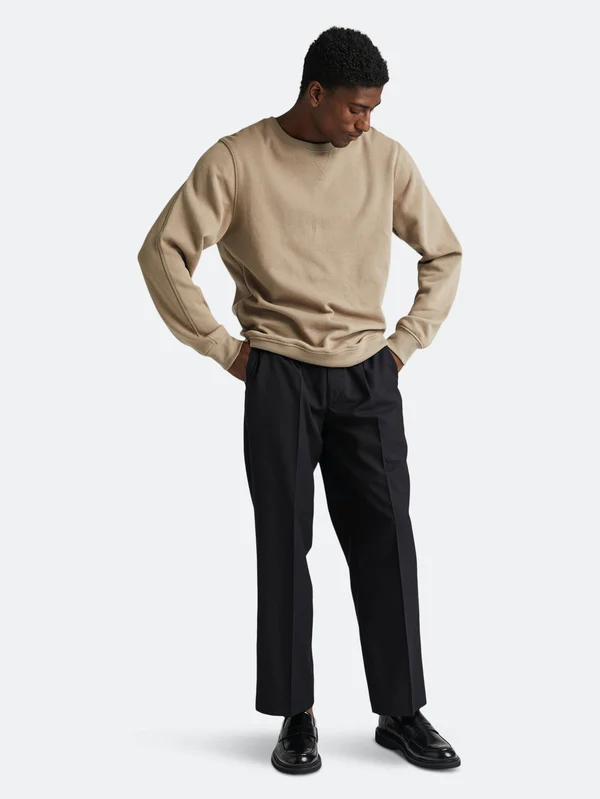 Richer Poorer Men's Recycled Fleece Sweatshirt - Size XL, Warm Grey