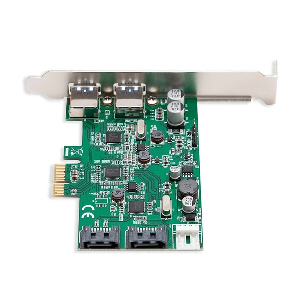 Syba - SD-PEX50063, 2-Port USB 3.0 and 2 Port SATA III PCIe 2.0 Card
