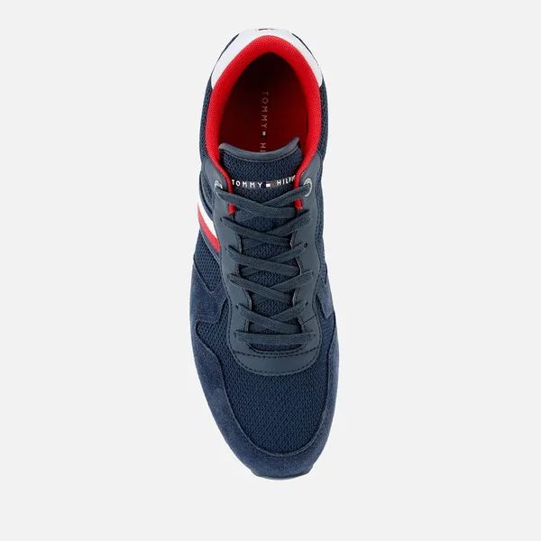 Tommy Hilfiger Iconic Material Mix Mens Navy Trainers UK 7
