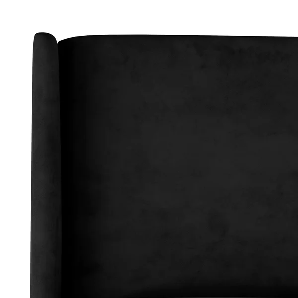 Full Antwerp Wingback Bed Black Velvet - Project 62