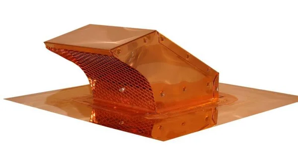 Copper Roof Vent Cap with Damper and Copper Screen RDVC10