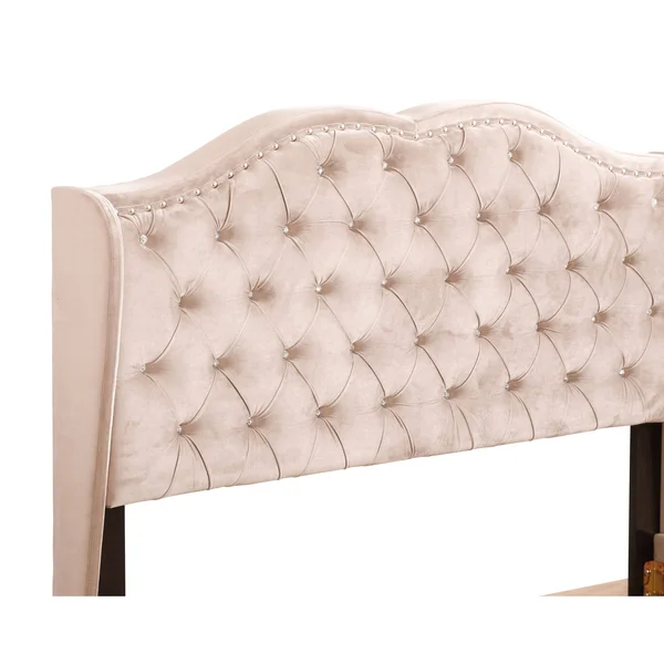 Glory Furniture Joy G1932-fb-up Full Upholstered Bed, Cherry