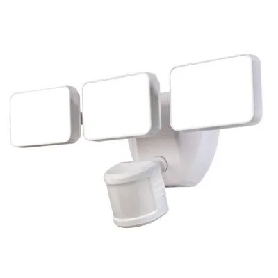 Colortune 13-Watt LED Dusk to Dawn Outdoor Security Flood Light with Motion Sensor Heath-zenith Fixture Finish: White