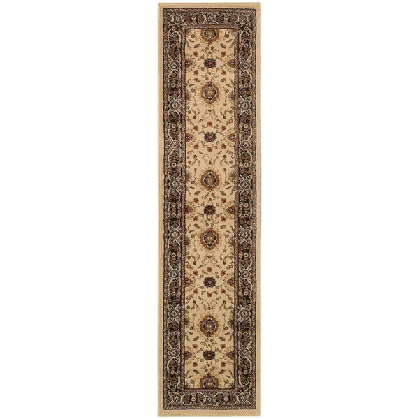 Oriental Weavers Hudson 1338C 7&8x22 x 10&10x22 Beige Area Rug