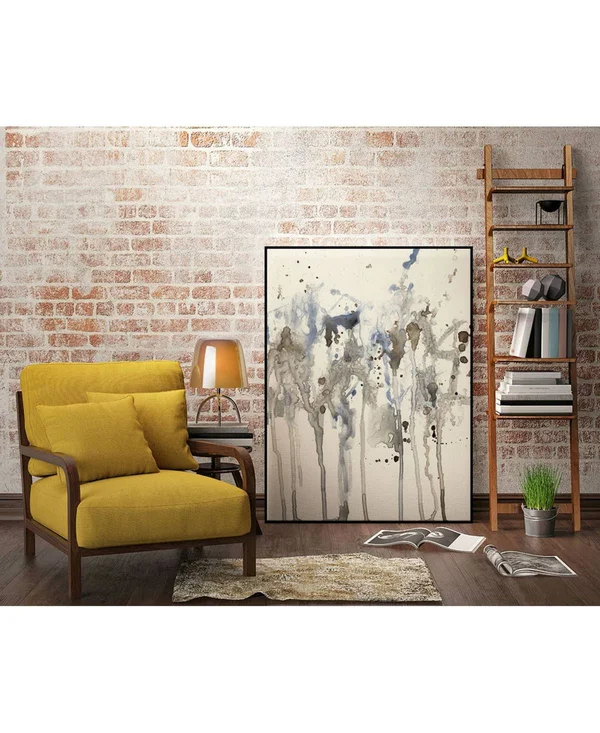 Giant Art 14x22 x 11x22 Neutral Splash I Art Block Framed Canvas - Tan