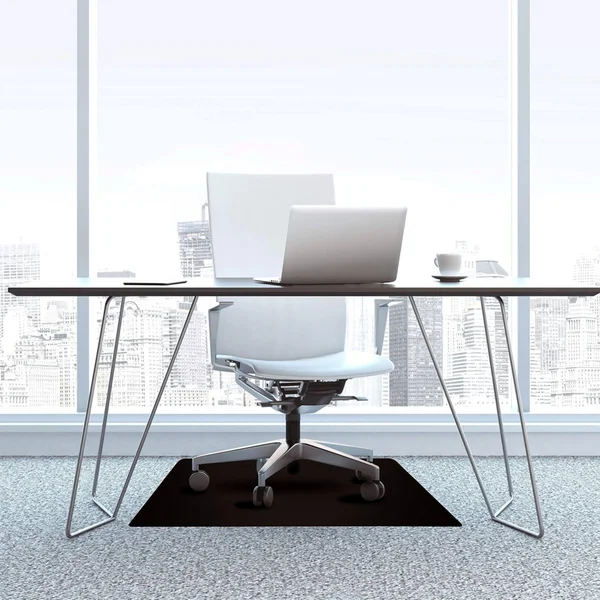 Advantagemat Black Vinyl Rectangular Chair Mat for Carpets - 48x22 x 60x22