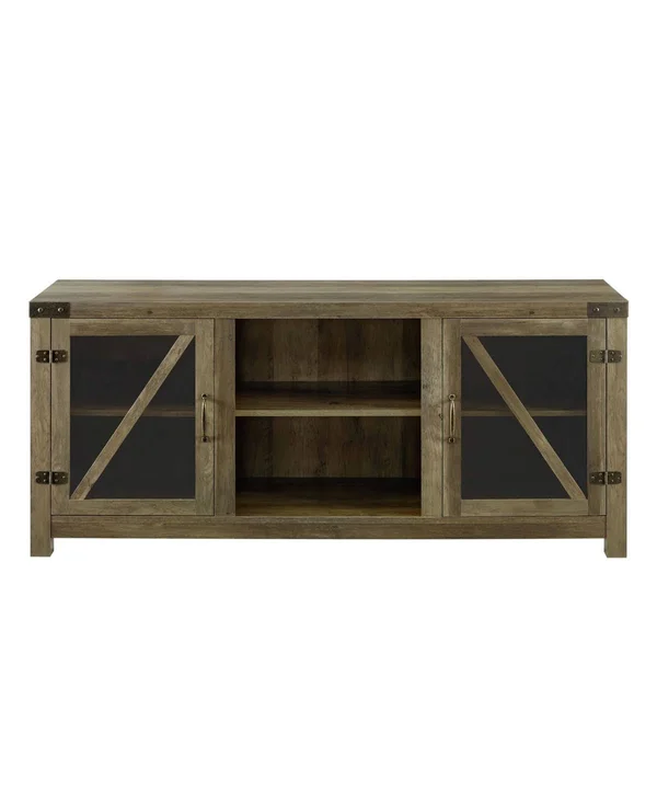 Walker Edison 58x22 Rustic Farmhouse TV Stand - Brown