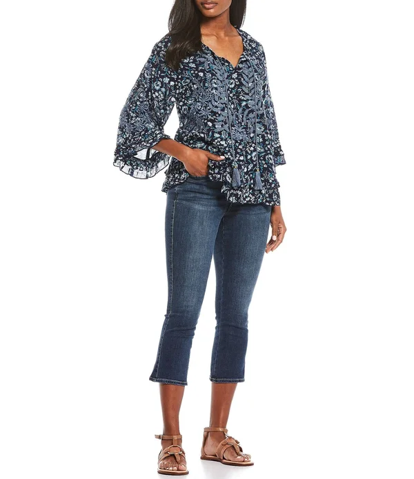Nydj AMI Skinny High-Rise Hollywood Waist Capri Jeans - 6