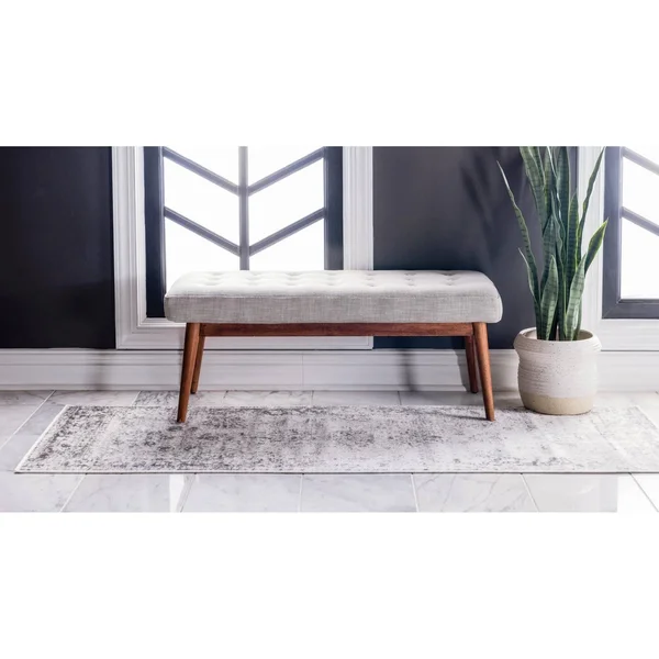Unique Loom Sofia Casino Gray 3& 3 x 19& 8 Runner Rug - Grey