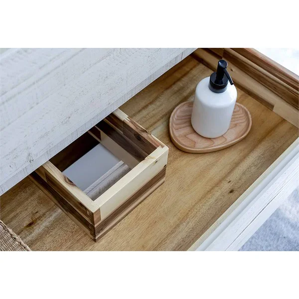 Fresca Stella 29x22 Wall Hung Single Bathroom Cabinet in Rustic White