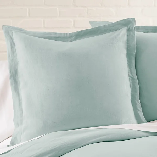 Levtex Home Washed Linen King Duvet Cover Blue