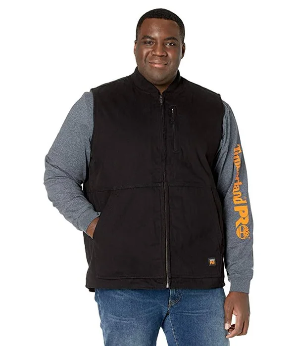 Timberland Pro Gritman Lined Canvas Vest - Men's Jet Black