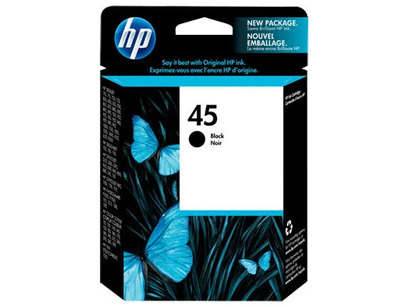 HP Deskjet 722C Ink Cartridge - HP 45 Black Original Ink Cartridge - 51645A#140