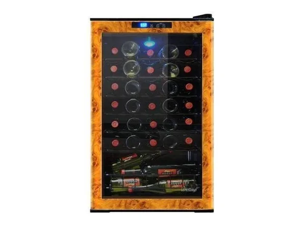 Vinotemp Butler Series EL-28WL 28-Bottle Wine Cooler - 18.9x22 - Brown