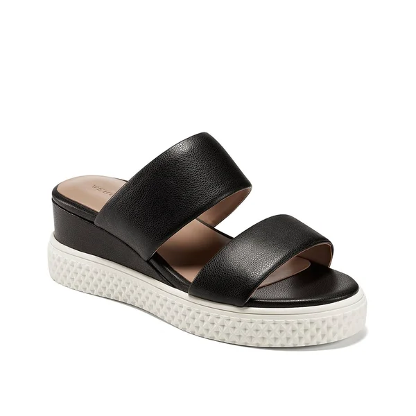 Aerosoles Women's Zeff Wedge Sandals - Black - 8M