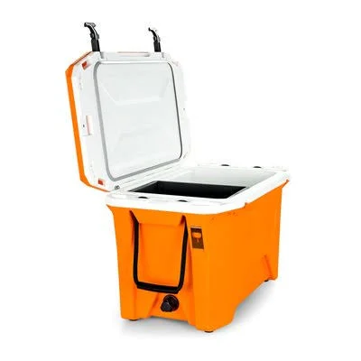 Camco 51747 Currituck Tangerine and White 50 Quart Cooler - Rugged Exterior Made for Camping, Hunting, Fishing and Tailgating