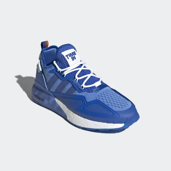 Adidas Ninja ZX 2K Boost Shoes - Men's - Blue, Cloud White - 11.5